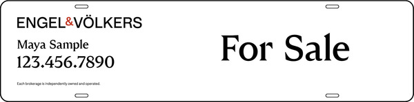 For Sale w Agent Name Sign Rider, 6h x 24w, Steel